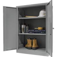 Armoire de rangement &agrave; hauteur de comptoir, Acier, 2 Tablettes, 42" h x 30" la x 15" P, Gris - KLETON 