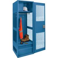 Casier pour &eacute;quipement avec porte, Acier, 24" la x 18" p x 72" h, Bleu fonc&eacute; - KLETON 