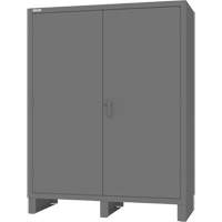 Armoire &agrave; portes encastr&eacute;es standards, Acier, 60" la x 24" p x 78" h, Gris - Durham Manufacturing HDCD246078-6S-7M95