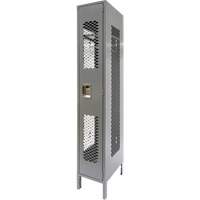 Vented Lockers, 12" x 18" x 78", Steel, Grey, Knocked Down, Perforated - KLETON 