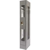 Vented Lockers, 12" x 18" x 78", Steel, Grey, Knocked Down, Perforated - KLETON 