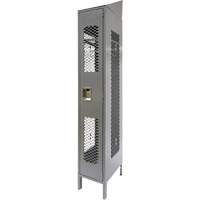 Vented Lockers, 12" x 18" x 88", Steel, Grey, Knocked Down, Perforated - KLETON 