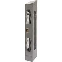 Vented Lockers, 12" x 18" x 88", Steel, Grey, Knocked Down, Perforated - KLETON 