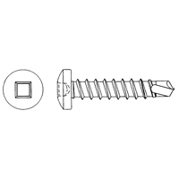 Self Drill Pan Head Screws, #10 x 5/8" L, Zinc Plated - Fasteners & Fittings Inc. 903949