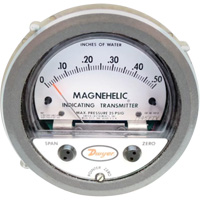 605 Series Magnehelic&reg; Differential Pressure Gauge & Indicating Transmitter, 4" , 0 - 0.5 in. w.c., Panel Mount, Analogue - Dwyer 605-0