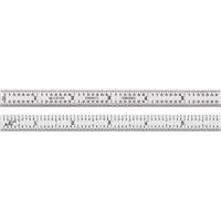 R&egrave;gle enti&egrave;rement flexible, 6" lo, Acier, Graduations de 1/32"/1/64"/1/10"/1/50" - Starrett C303R-6