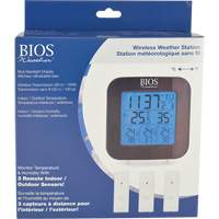 Wireless Weather Station with 3 Sensors, Non-Contact, Digital, 40-158°F (-40-70°C) - BIOS 339BC