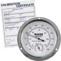 Dial Thermo-Hygrometer with ISO Certificate, 0% - 100% RH, 30 - 250°F (0 - 120°C) - Baker B6020FC-NIST
