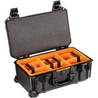 Valise roulante Vault avec s&eacute;parateurs coussin&eacute;s, Mallette rigide - Pelican VCV525-0040-BLK
