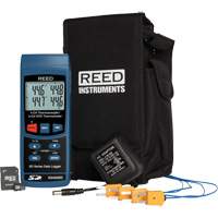 N&eacute;cessaire de thermom&egrave;tre thermocouple &agrave; enregistrement de donn&eacute;es - Reed Instruments R2450SD-KIT3