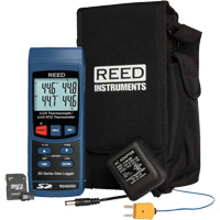 Thermom&egrave;tre &agrave; enregistrement de donn&eacute;es et sondes de thermocouple four/cong&eacute;lateur - Reed Instruments R2450SD-KIT6