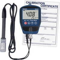 pH/mV Meter with Temperature with Calibration Certificate - Reed Instruments R3525-NIST
