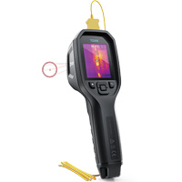 24:1 Spot IR Thermal Imaging Camera with Bullseye Laser & Type K Thermocouple, 160 x 120 pixels, -10° - 45°C (14° - 113°F), 70 mK - FLIR 87505-0505
