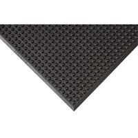 Nitril Antifatigue Mats, Textured, 3' x 4' x 1/2", Black, Rubber -  