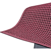 Tapis WaterHog Squares Fashion, Essuie-pieds/grattoir, 4' x 10' x 3/8", Rouge/noir - M+A Matting 28055410070