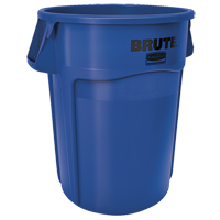 Brute&reg; Round Containers, Bulk, Polyethylene, 44 US gal. - Rubbermaid FG264360BLUE