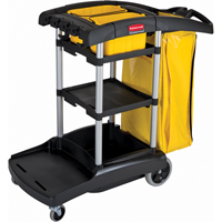 Chariots de nettoyage &agrave; grande capacit&eacute; a/bacs - Rubbermaid FG9T7200BLA