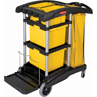 Microfibre Janitor Carts - Rubbermaid FG9T7300BLA