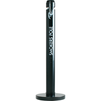 Cendriers Smokers' Pole, Sur pied, Aluminium, Hauteur 41" - Rubbermaid FGR1BK