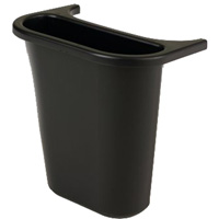 Side Recycling Bin for Wastebasket, Deskside, Plastic, 5 US Qt. - Rubbermaid FG295073BLA