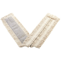 Castaway Dust Mop, Slip On Style, Cotton/Yarn, 60" L x 5" W - Rubbermaid FGL15800WH00