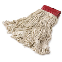 Super Stitch Wet Mop, Floor Finishing, Cotton, 24 oz., Loop Style - Rubbermaid FGD15306WH00