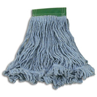 Super Stitch Wet Mop, Floor Finishing, Cotton/Yarn, 15.7 oz., Loop Style - Rubbermaid FGD25206BL00