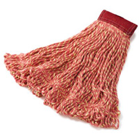 Super Stitch Wet Mop, Floor Finishing, Cotton/Yarn, 21 oz., Loop Style - Rubbermaid FGD25306RD00