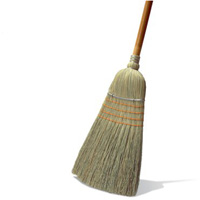 Balai de mais naturel, Trois cordes, Manche Bois - Rubbermaid FG638400ORAN