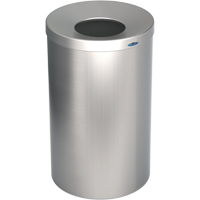 Lobby Waste Receptacle, Stainless Steel, 33 US gal. - Frost 310-S