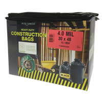 Sacs pour d&eacute;chets pour entrepreneurs, Fort, 30" la x 48" lo, 4 mils, Noir, Capacit&eacute; 124,91 L (33 gal.) - Alte-Rego FC304815-BLK