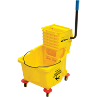 Mop Bucket and Wringer, Side Press, 9.5 US Gal.(38 Quart), Yellow - RMP Maintenance Products 