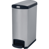 Slim Jim&reg; Waste Container, Stainless Steel, 13 US gal. Capacity - Rubbermaid 1901993