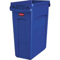 Slim Jim&reg; Vented Containers, Deskside, Polyethylene, 16 US gal. - Rubbermaid 1971257