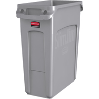 Slim Jim&reg; Vented Containers, Deskside, Polyethylene, 16 US gal. - Rubbermaid 1971258