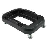 Recycling & Waste Receptacle Dolly, Polypropylene, Black, Fits: 17-1/4" x 12-1/2" - RMP Maintenance Products 