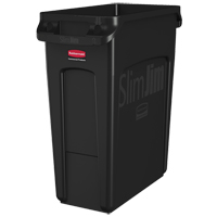 Slim Jim&reg; Vented Containers, Polyethylene, 16 US gal. - Rubbermaid 1955959