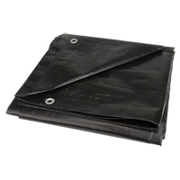 Tarp, Light Industrial Duty, Black, 8' x 10' x 8 mils -  