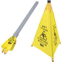 "Wet Floor" Pop-Up Safety Cone, Bilingual with Pictogram - RMP Maintenance Products 