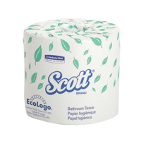 Scott&reg; Toilet Paper, 1 Ply, 550 Sheets/Roll, 403' Length, White - Kimberly-Clark 05102