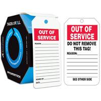 Safety Tags By-The-Roll, Cardstock, 3" W x 6-1/4" H, English - Accuform NMC TAR714