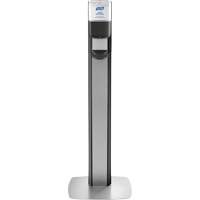 Support de plancher argent&eacute; et distributeur ES6  Messenger - Purell 7316-DS-SLV
