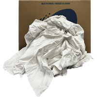 Chiffons recycl&eacute;s, Coton, Blanc, 20 lb - Rotex RD462-C20-SCAN