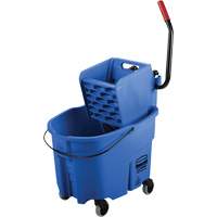 WaveBrake&reg; Mop Bucket & Wringer Combo Pack, Side Press, 8.75 US Gal.(35 Quart), Blue - Rubbermaid FG758888BLUE