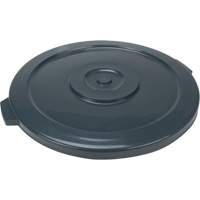 Waste Container Lid, Flat Lid, Plastic/Polyethylene, Fits Container Size: 24" Dia. - RMP Maintenance Products 