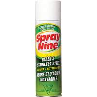 Nettoyant pour verre et acier inoxydable, 600 g, Canette a&eacute;rosol - Spray Nine C23319