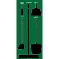 Ultra Aluma-Lite Dry Shadow Board (English Only) - Accuform NMC Q549897NTGBS