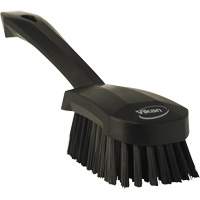 Brosse &agrave; r&eacute;curer avec manche courte, Soies Ferme, Longueur de 10", Noir - Vikan 41929