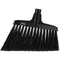 Angled Broom Head, Split Bristles, 11-1/2", Polyester, Black - Vikan 29169