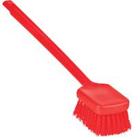 Brosse &agrave; manche long ColorCore, Soies Ferme, Longueur de 20", Rouge - Vikan 410814